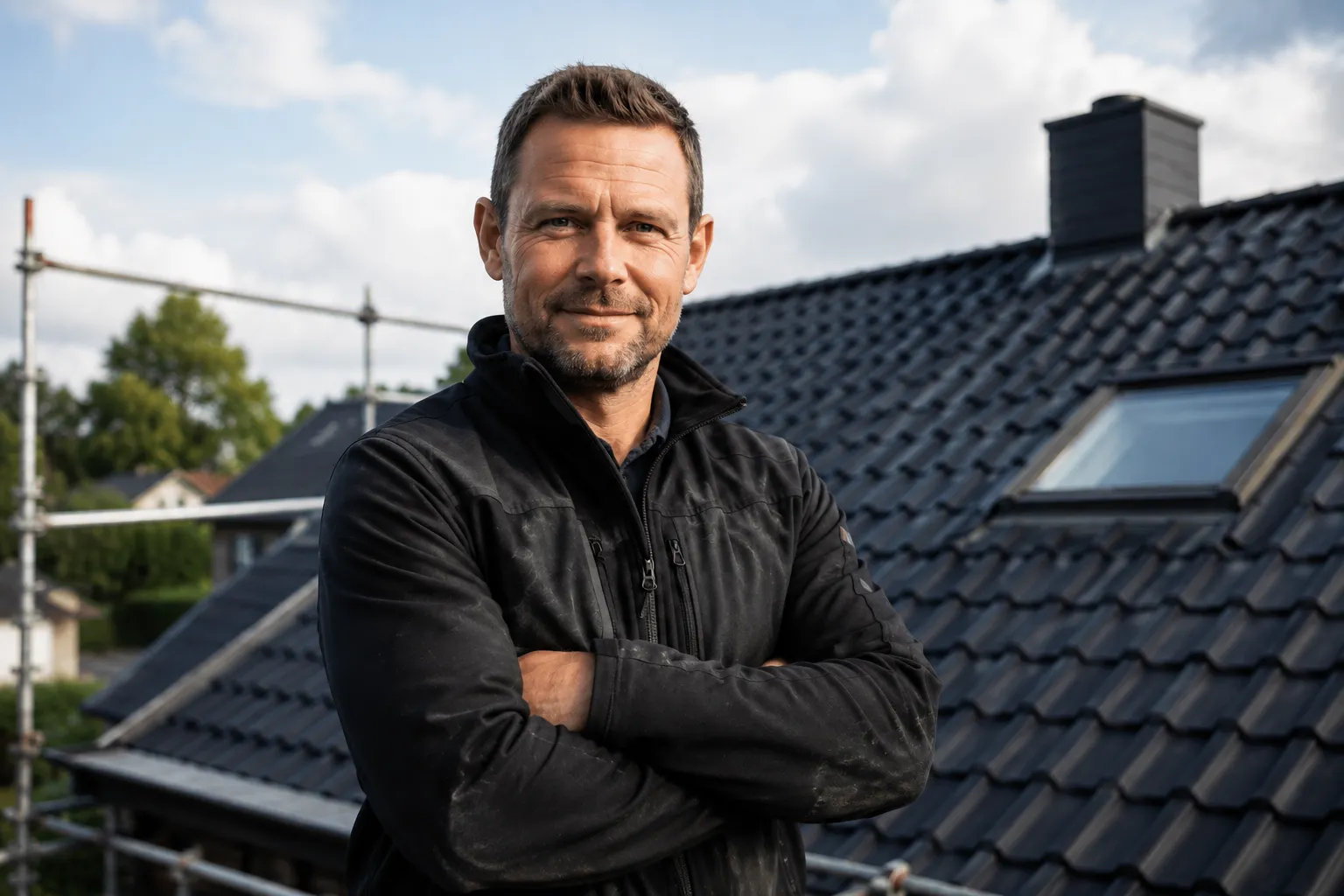 Mand er ved at tjekke tag
